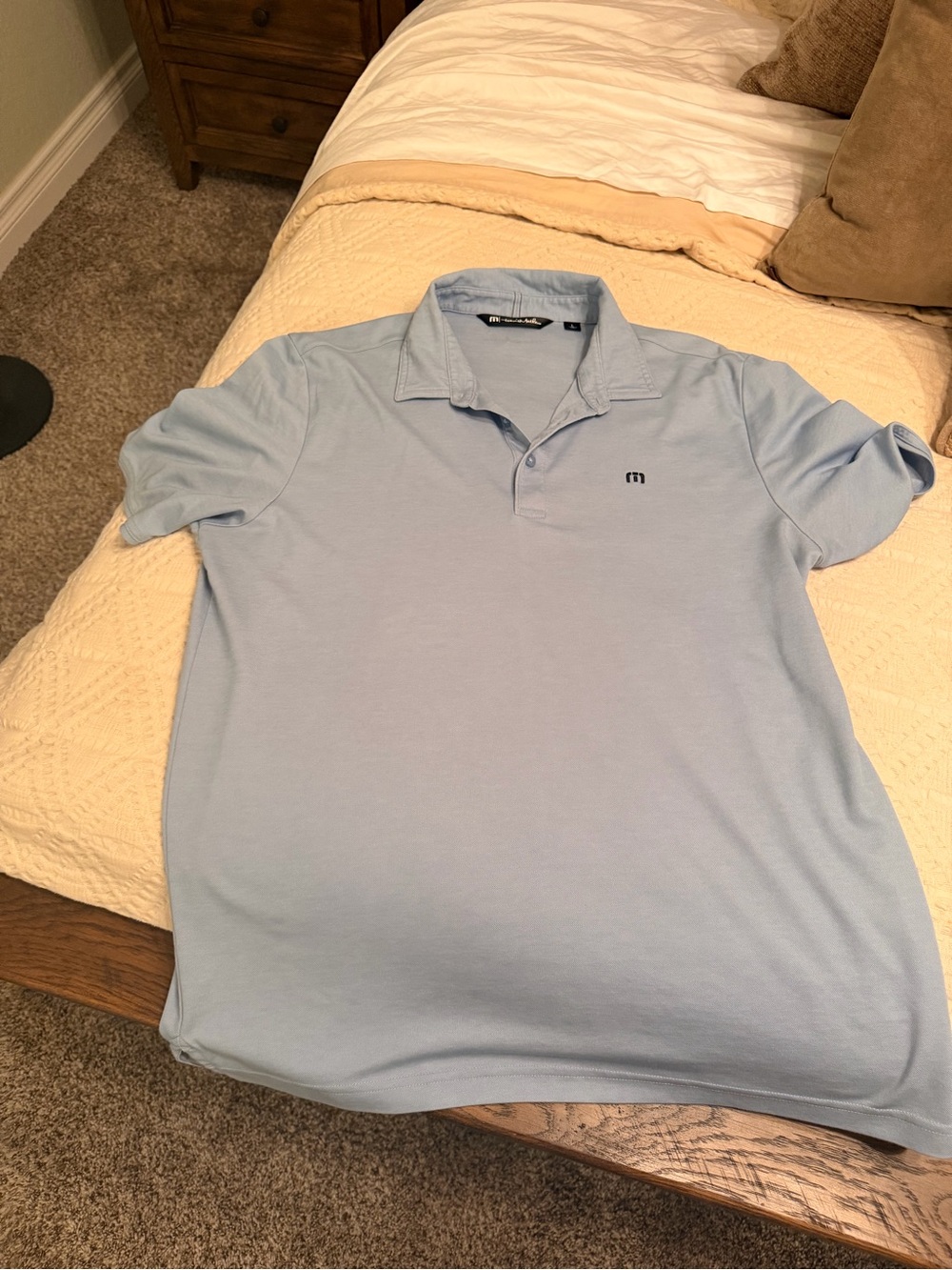Travis Mathew Light Blue Polo Shirt